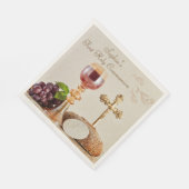 First Holy Communion Eucharist Chalice Design Serviette (Ecke)
