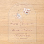 First Holy Communion girl Acryleinladungen (Vorderseite)