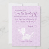 First Holy Communion Girl Flat Danke Karte (Rückseite)