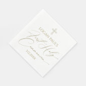 First Holy Communion Gold and white napkin Serviette (Ecke)