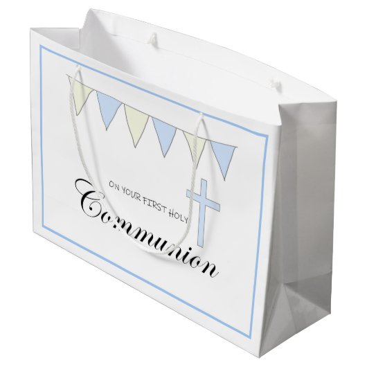 First Holy Communion Große Geschenktüte (Rückseite Schrägansicht)