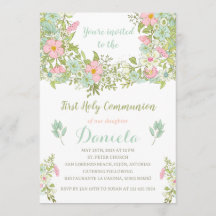 First Holy Communion invitation DANIELA