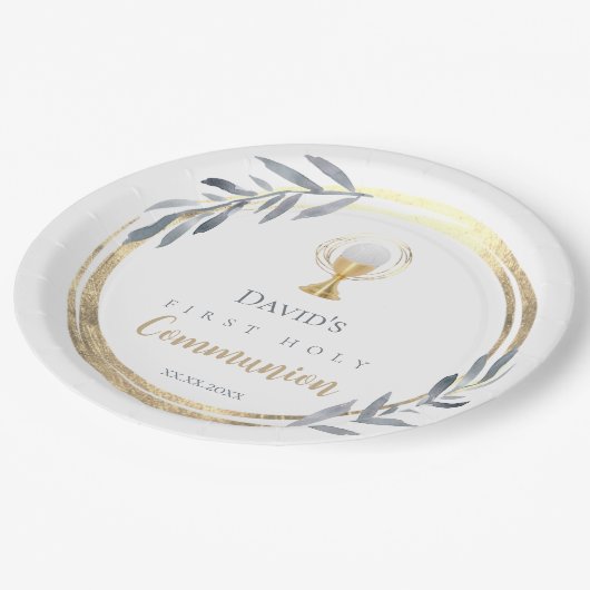 First Holy Communion Pappteller (Schrägansicht)