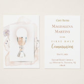 First Holy Communion remembrance card (Vorne & Hinten)