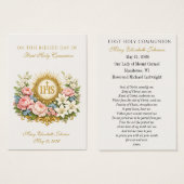 First Holy Communion Remembrance IHS Floral  (Vorne & Hinten)