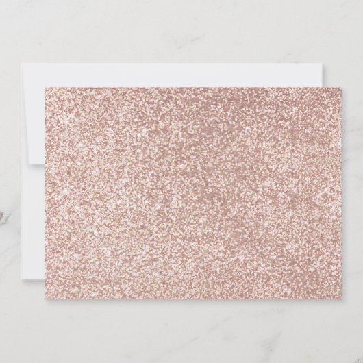 First Holy Communion Rose Gold Glitzer Foto Dankeskarte (Rückseite)