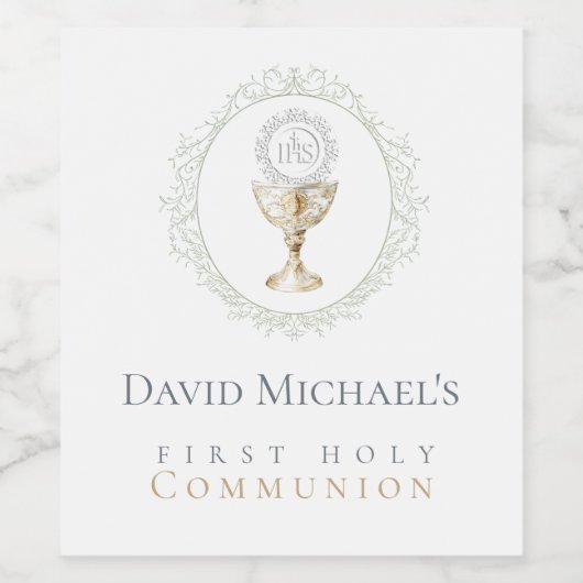 First Holy Communion Weinetikett (Einzelnes Label)