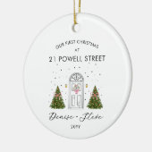 First Home Address Christmas Keepsake Keramik Ornament (Links)