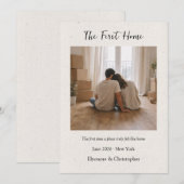 First Home Personalized Housewarming Keepsake Card (Vorne/Hinten)