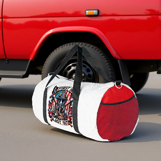 First In Last Out Firefighter Duffle Bag