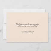 First Kiss Dankeskarte (Rückseite)