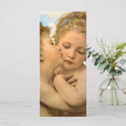 First Kiss (Engeldetails) von Bouguereau (Stehend Vorderseite)