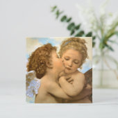 First Kiss (Engeldetails) von Bouguereau Einladung (Stehend Vorderseite)