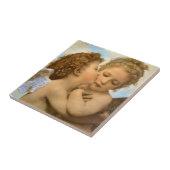 First Kiss (Engeldetails) von Bouguereau Fliese (Seite)