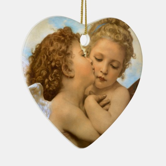 First Kiss (Engeldetails) von Bouguereau Keramikornament (Rechts)