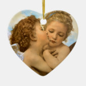 First Kiss (Engeldetails) von Bouguereau Keramikornament (Vorne)