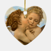 First Kiss (Engeldetails) von Bouguereau Keramikornament (Hinten)