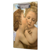 First Kiss (Engeldetails) von Bouguereau Klemmbrett (Links)