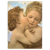 First Kiss (Engeldetails) von Bouguereau Klemmbrett (Rückseite)