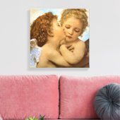 First Kiss (Engeldetails) von Bouguereau Leinwanddruck (Insitu (Wohnzimmer))