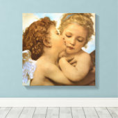 First Kiss (Engeldetails) von Bouguereau Leinwanddruck (Insitu (Holzboden))