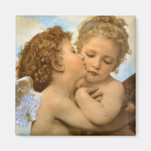 First Kiss (Engeldetails) von Bouguereau Magnet