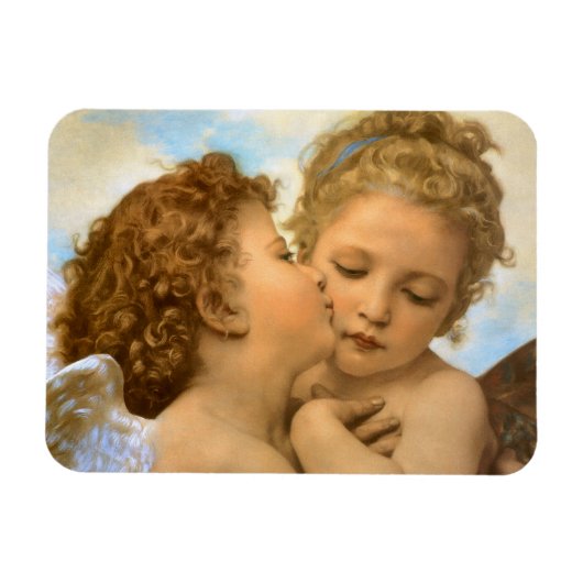 First Kiss (Engeldetails) von Bouguereau Magnet (Horizontal)