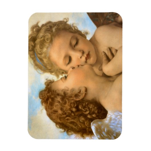 First Kiss (Engeldetails) von Bouguereau Magnet (Vertikal)