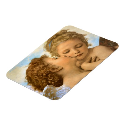 First Kiss (Engeldetails) von Bouguereau Magnet (Linke Seite)