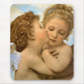 First Kiss (Engeldetails) von Bouguereau Mousepad (Vorne)