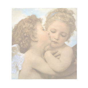 First Kiss (Engeldetails) von Bouguereau Notizblock