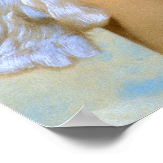 First Kiss (Engeldetails) von Bouguereau Poster (Ecke)