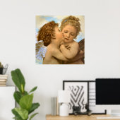 First Kiss (Engeldetails) von Bouguereau Poster (Heimbüro)