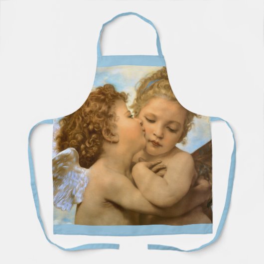 First Kiss (Engeldetails) von Bouguereau Schürze (Vorderseite)