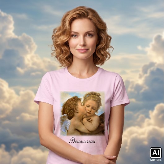 First Kiss (Engeldetails) von Bouguereau T-Shirt