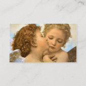 First Kiss, L'Amour et Psyché, Enfants, Bouguereau Visitenkarte (Rückseite)