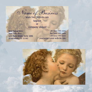 First Kiss, L'Amour et Psyché, Enfants, Bouguereau Visitenkarte