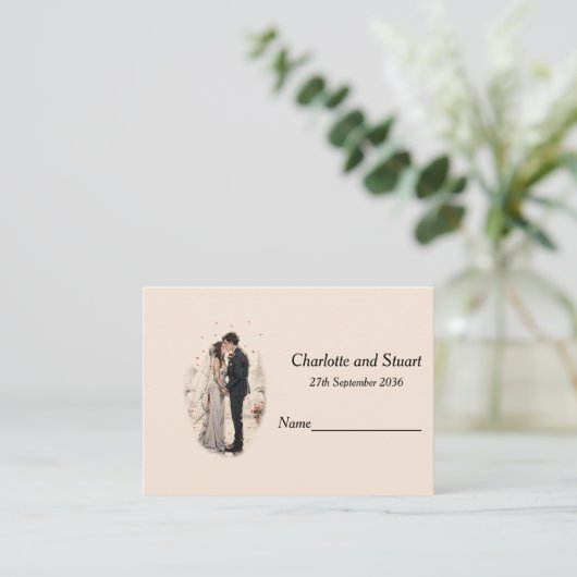 First Kiss Platzkarte (Stehend Vorderseite)