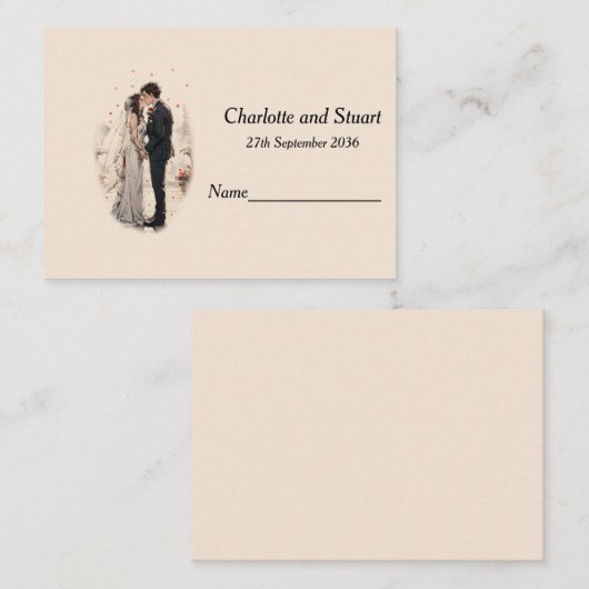 First Kiss Platzkarte (Vorne/Hinten)