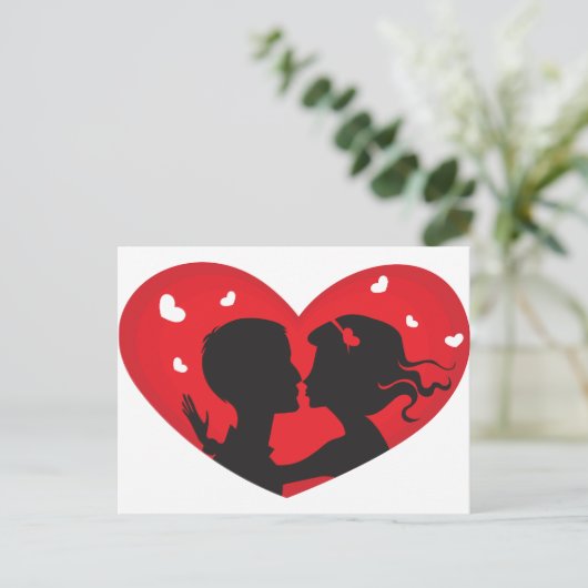 First Kiss Postkarte (Stehend Vorderseite)