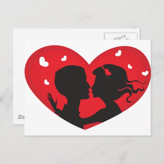 First Kiss Postkarte (Vorne/Hinten)