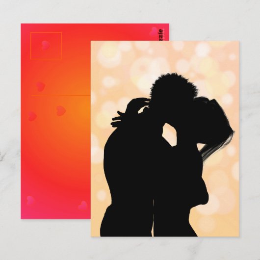 First Kiss Postkarte (Vorne/Hinten)