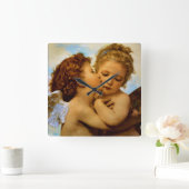 First Kiss Quadratische Wanduhr (Zuhause)
