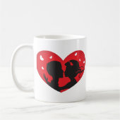 First Kiss Red Heart Tasse (Links)