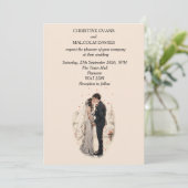 First Kiss Wedding Einladung (Stehend Vorderseite)