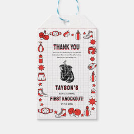 First Knockout Boxing 1st Birthday – Fun Kids Geschenkanhänger