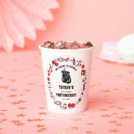 First Knockout Boxing 1st Birthday – Fun Kids  Pappbecher