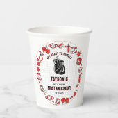 First Knockout Boxing 1st Birthday – Fun Kids Pappbecher (Rückseite)