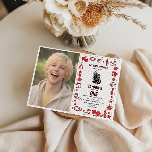 First Knockout Boxing 1st Birthday – Fun Kids Part Einladung