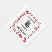 First Knockout Boxing 1st Birthday – Fun Kids  Serviette (Ecke)